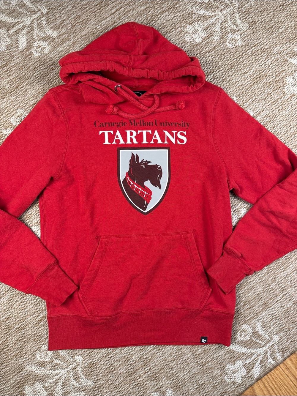 47 Brand Carnegie Mellon TARTANS Red Hooded Sweatshirt